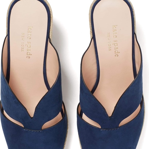 Kate Spade Tropez Wedge 7M Navy Blue - Picture 2 of 6